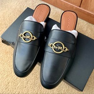 New! COACH leather loafer slide/mule NWOT